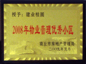 2009年1月6日，商丘桂園榮獲"商丘市物業(yè)管理優(yōu)秀小區(qū)"稱號。